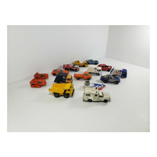 15 Assorted 1970s Matchbox Cars and Vehicles of Varying Years and Conditions {2}