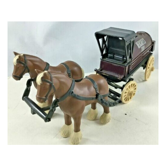 Hershey's Syrup Horse & Delivery Wagon Locking Coin Bank Vintage 1991 New  {4}