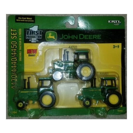 John Deere 4430 4440 4450 Toy Tractor Set, 1/64 Scale {1}