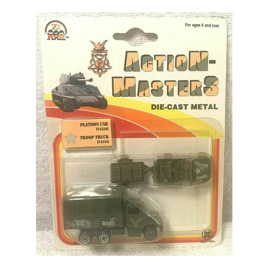 Vintage Zylmex 1993 Action Masters Die Cast Metal Platoon Car Troop Truck New  {1}