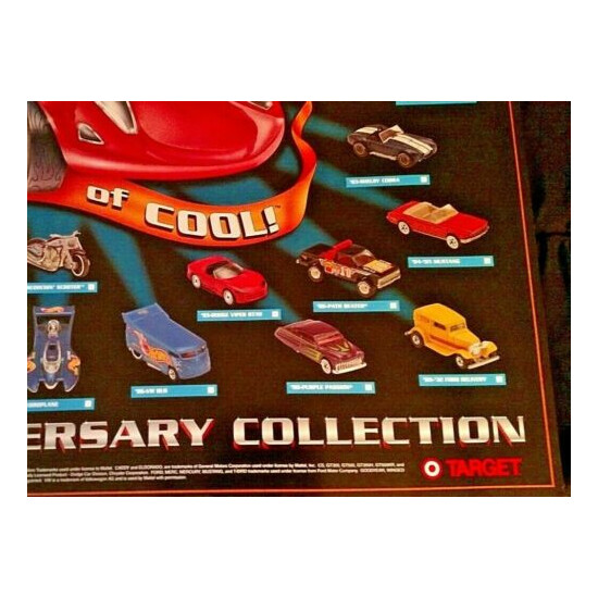 HOT WHEELS 30 YEARS OF COOL (1968-1998) TARGET 30TH ANNIVERSARY 18"X24" POSTER {3}