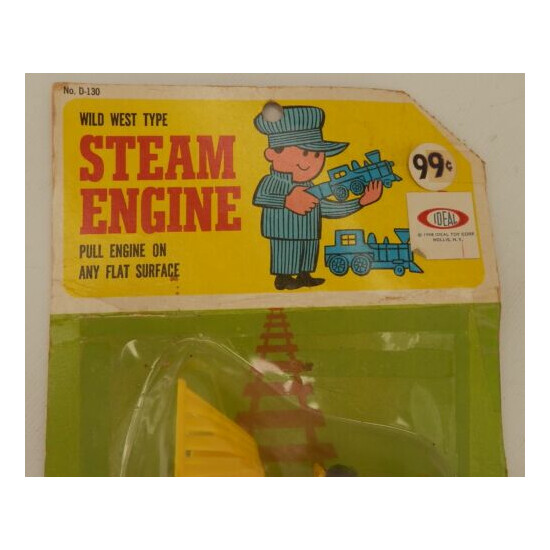 Vintage 1960s IDEAL Old West Steam Engine Locomotive Plastic Pull Toy Train {2}