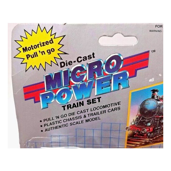 VINTAGE Die-Cast Locomotive Micro Power - Diecast Soma BLUE Train Set 1989 - NEW {3}