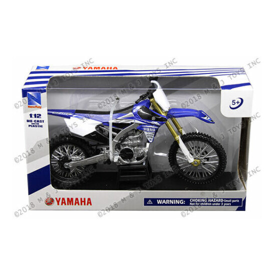 Yamaha YZ-450F Motorcycle 1:12 Scale Die-Cast with Plastic Blue {1}