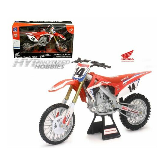 New Ray 1:12 Cole Seely #14 HRC Honda CRF 450 Die Cast Toy Model Motocross Red 