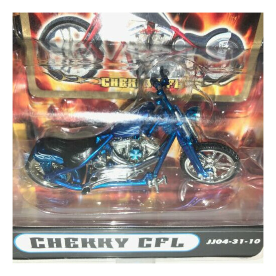 Jesse James West Coast Chopper CHERRY CFL Custom Motorcycle Bike Blue 1/31 Scale {5}