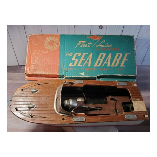 Vintage Fleet Line The Sea Babe Speed Boat Japan Battery Toy w/Box Part Repair {1}