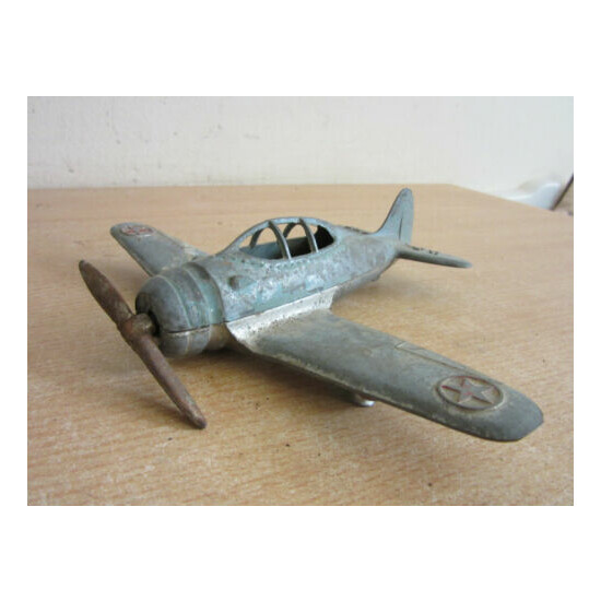 Vintage Kiddie Toy Hubley U.S. Army Plane toy 6" X 8" {2}