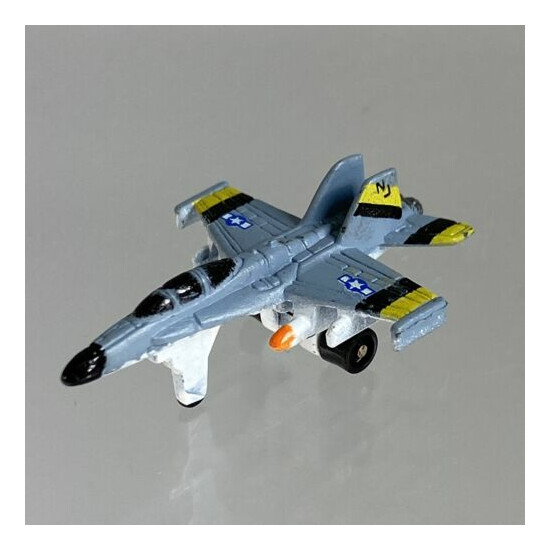 Vintage Micro Machines Gray Blue Jet F18 Hornet NJ Military Airplane Plane 1987 {1}