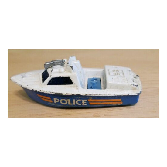 Vintage Matchbox Superfast Police Launch 1976 Boat Ship Emergency Vessel Toy car {1}