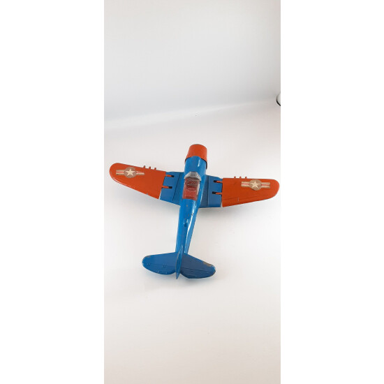 Vintage Diecast Hubley Kiddie Toy Red Blue Stars & Stripes  Airplane 495 {1}